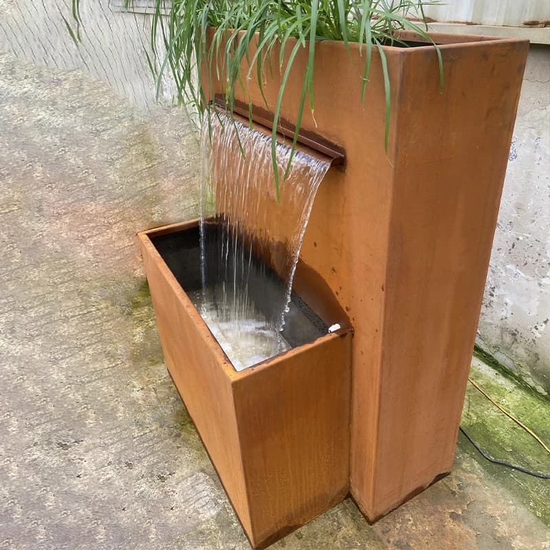 <h3>Corten Steel Water Fountain Outdoor Abstract Art - YouFine </h3>

